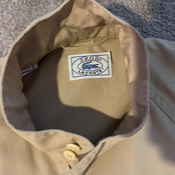 Lacoste Izod Vintage 1980’s Harrington Tan Jacket Zip Up - Picture 2 of 7